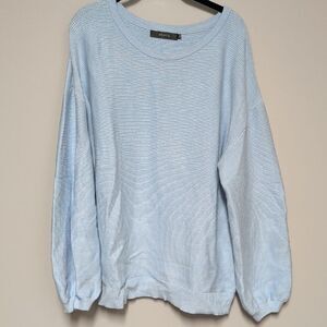Zesica Soft Blue Crew Neck Sweater